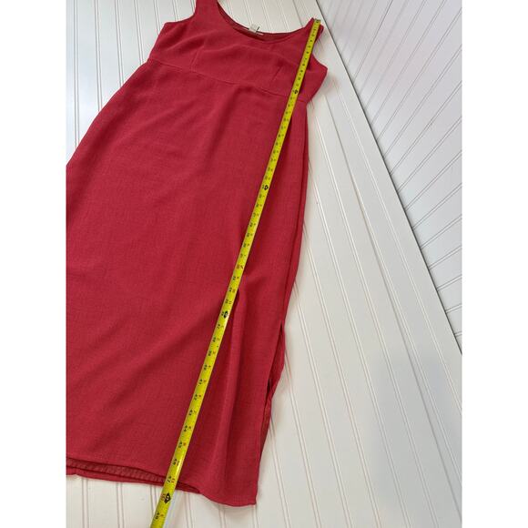 Amanda Smith Petite Red Sleeveless Midi Dress & Short Sleeve Cardigan Set Sze 8 - Picture 5 of 11
